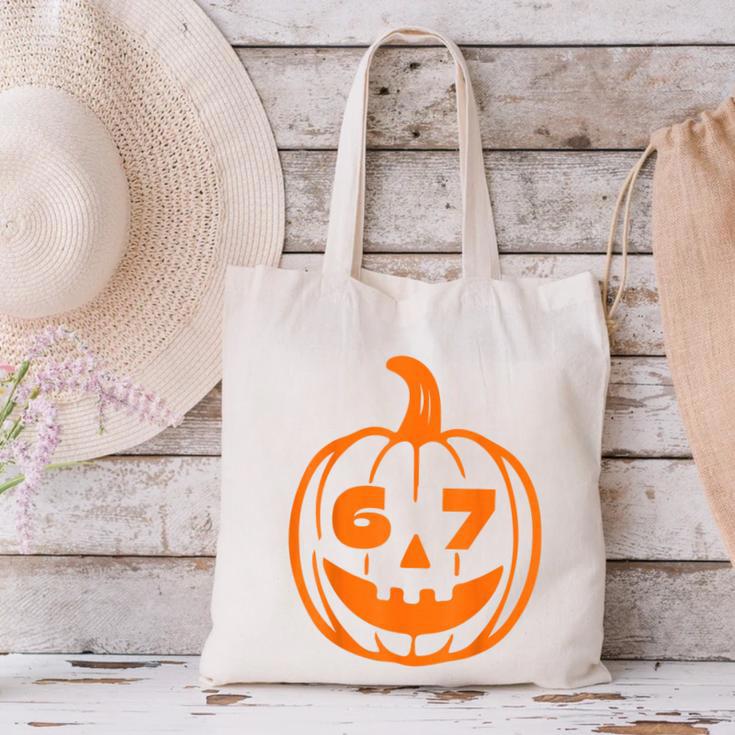 67 Six Seven Halloween Costume For Students Teachers Canvas Tote Bag, gift for family, gift for coworker