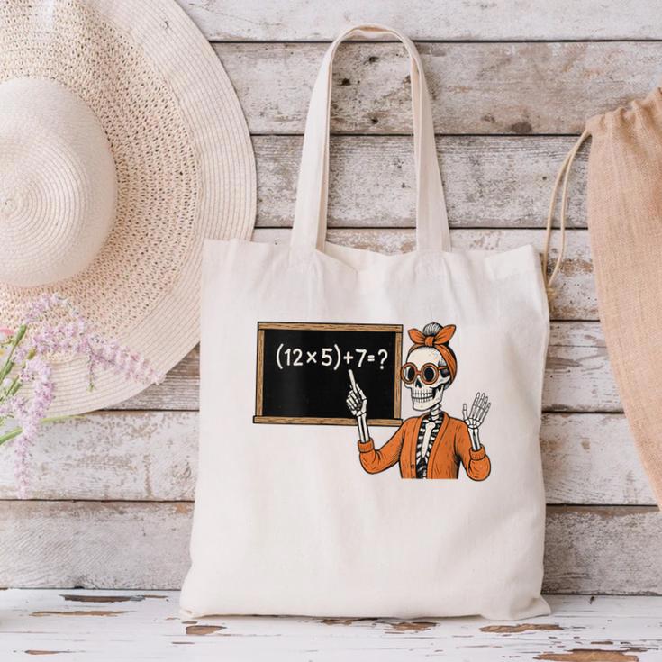 67 Teacher Halloween Skeleton Six Seven Meme Brainrot Math Canvas Tote Bag, gift for family, gift for coworker 67 Teacher Halloween Skeleton Six Seven Meme Brainrot Math Canvas Tote Bag, gift for family, gift for coworker