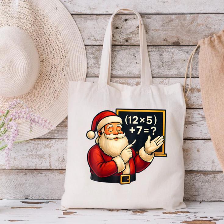 67 Teacher Santa Christmas Six Seven Meme Math Xmas Canvas Tote Bag, gift for family, gift for coworker 67 Teacher Santa Christmas Six Seven Meme Math Xmas Canvas Tote Bag, gift for family, gift for coworker