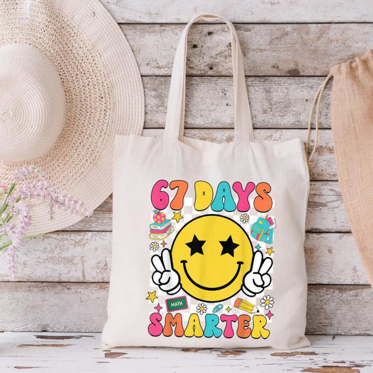 67th Day Of School Shirt 67 Days Smarter Teacher Boy Girls Canvas Tote Bag, gift for family, gift for coworker 67th Day Of School Shirt 67 Days Smarter Teacher Boy Girls Canvas Tote Bag, gift for family, gift for coworker