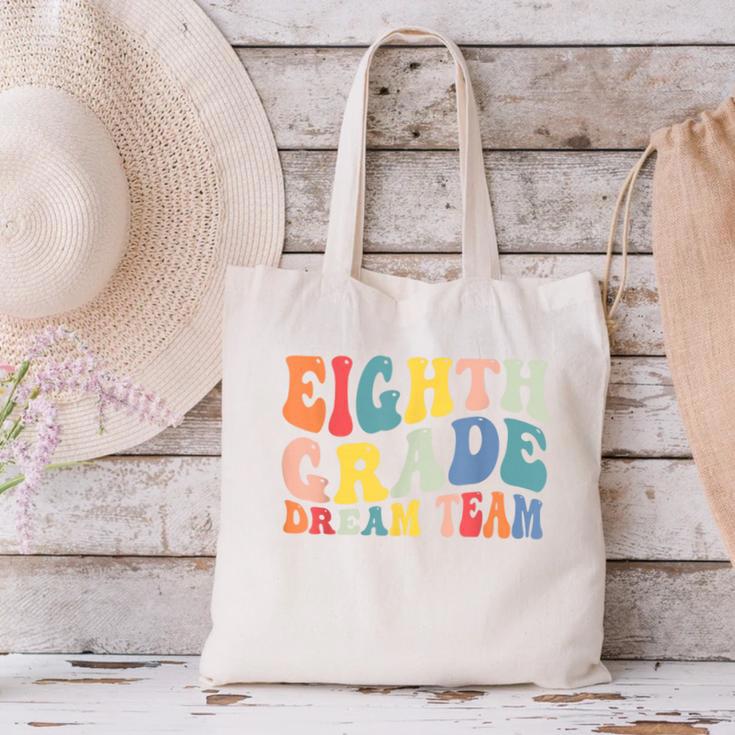 8th Grade Dream Team Teachers Boys Kids Retro Back To School Canvas Tote Bag, gift for family, gift for coworker 8th Grade Dream Team Teachers Boys Kids Retro Back To School Canvas Tote Bag, gift for family, gift for coworker