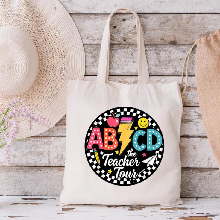 ABCD The Teacher Tour Back To School First Day Of School Canvas Tote Bag, gift for family, gift for coworker ABCD The Teacher Tour Back To School First Day Of School Canvas Tote Bag, gift for family, gift for coworker