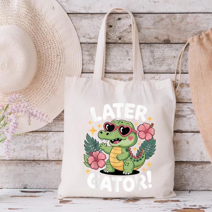 Alligator Later Gator Teacher Summer Last Day Fun Canvas Tote Bag, gift for family, gift for coworker Alligator Later Gator Teacher Summer Last Day Fun Canvas Tote Bag, gift for family, gift for coworker