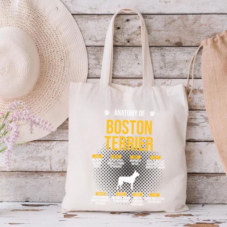 Anatomy Of Boston Terrier Dog Lover Canvas Tote Bag, gift for family, gift for coworker