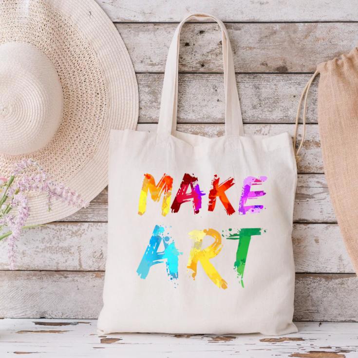 Make Art Painter Artist Teacher Artsy Men Women Kids Canvas Tote Bag, gift for family, gift for coworker Make Art Painter Artist Teacher Artsy Men Women Kids Canvas Tote Bag, gift for family, gift for coworker
