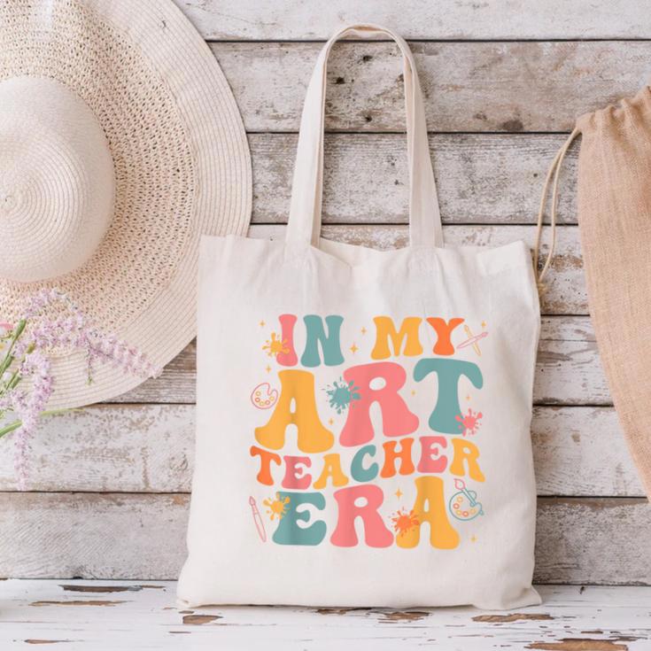 In My Art Teacher Era Artists First Day Of School Women Canvas Tote Bag, gift for family, gift for coworker In My Art Teacher Era Artists First Day Of School Women Canvas Tote Bag, gift for family, gift for coworker