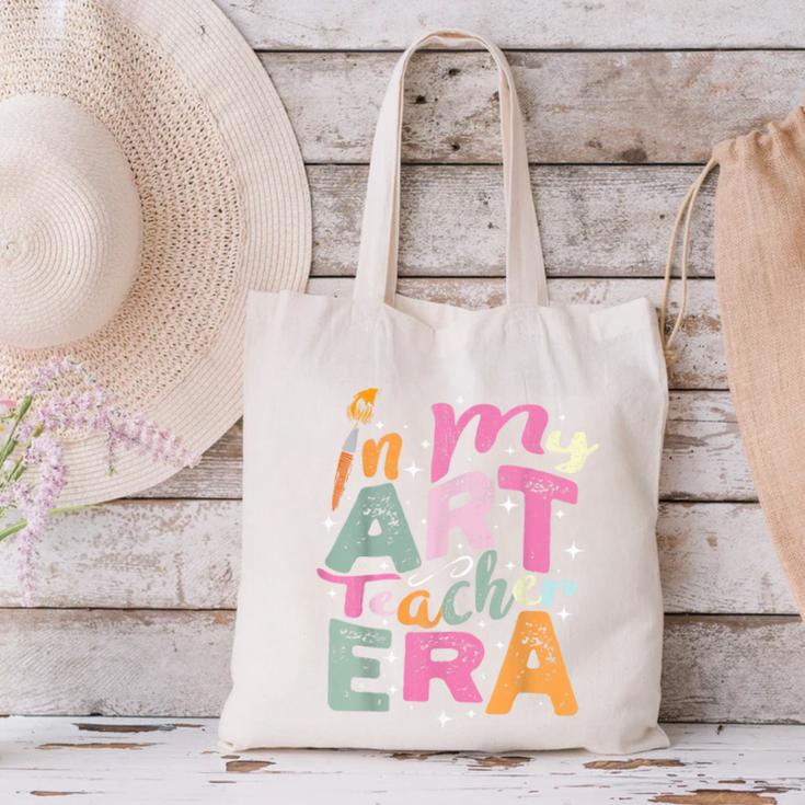 In My Art Teacher Era Teaching Future Artist Back To School Canvas Tote Bag, Future Teacher Tote Bags, gift for family, gift for coworker