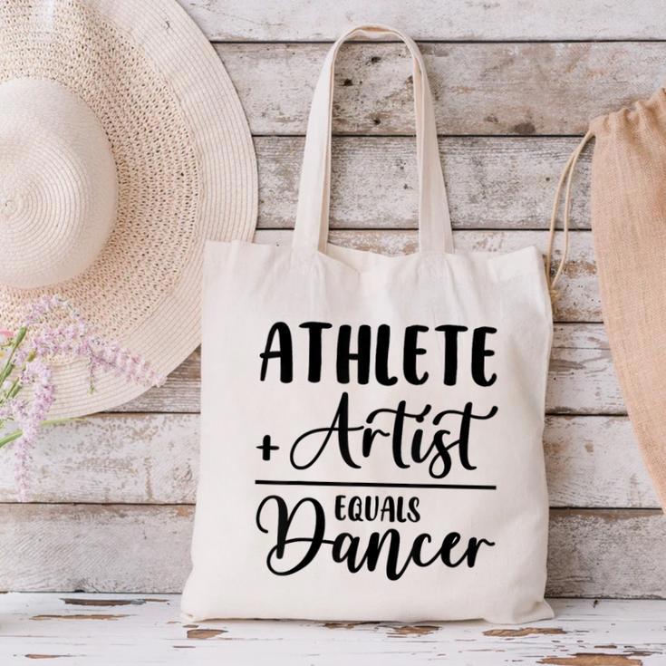 Athlete Plus Artist Equals Dancer Ballerina Teacher Student For Men Women Kids Canvas Tote Bag, gift for family, gift for coworker
