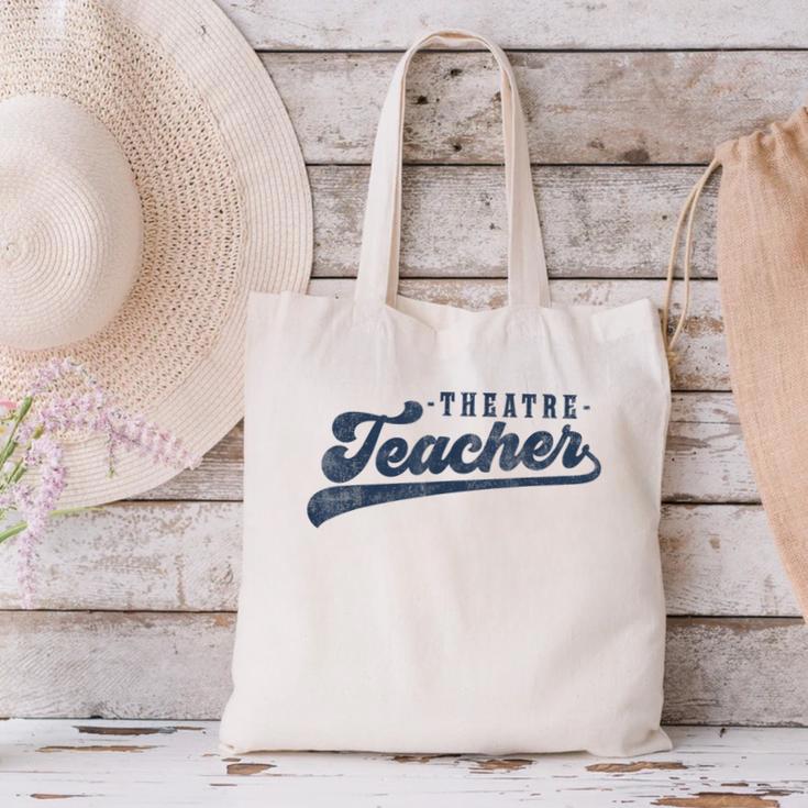 Theatre Teacher Men Women Vintage Graphic Theatre Teacher Canvas Tote Bag, gift for family, gift for coworker