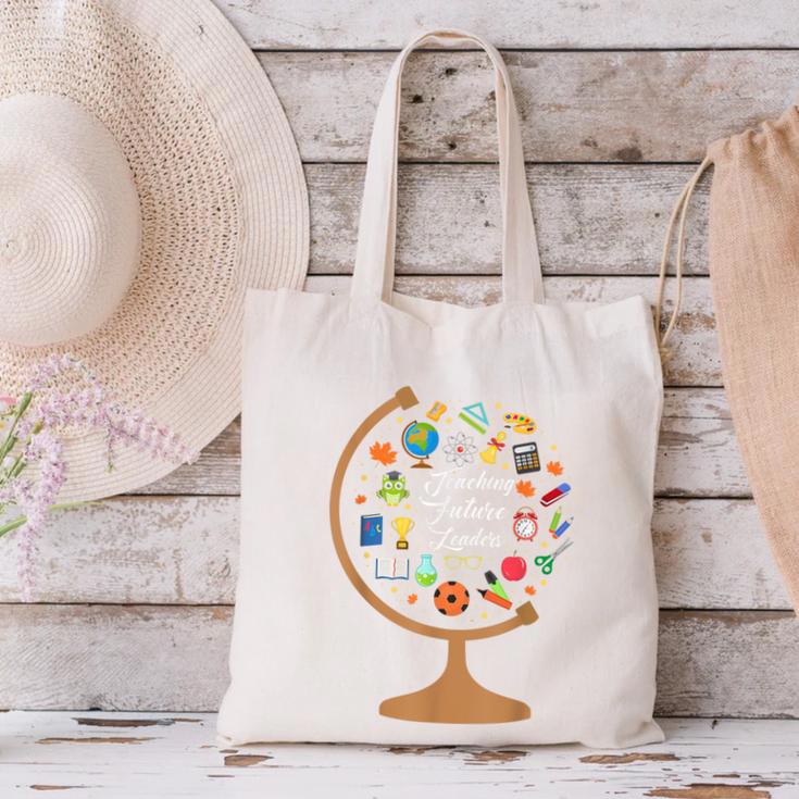 Awesome Teachers T Shirt Teaching Future Leaders Globe For Men Women Canvas Tote Bag, gift for family, gift for coworker Awesome Teachers T Shirt Teaching Future Leaders Globe For Men Women Canvas Tote Bag, gift for family, gift for coworker