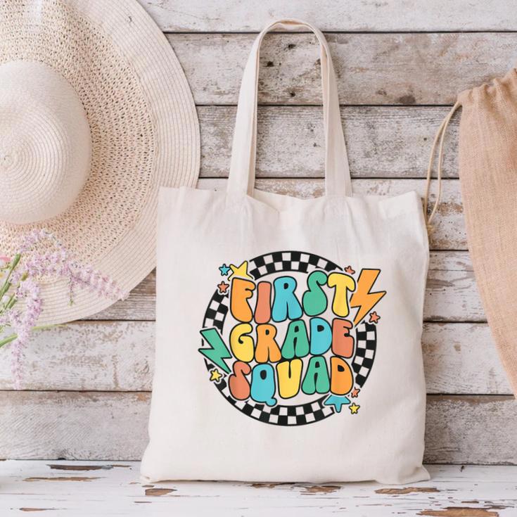 Back To School Groovy Teacher 1st First Grade Crew Squad Canvas Tote Bag, Groovy Teacher Tote Bags, First Grade Teacher Tote Bags, gift for family, gift for coworker Back To School Groovy Teacher 1st First Grade Crew Squad Canvas Tote Bag, Groovy Teacher Tote Bags, First Grade Teacher Tote Bags, gift for family, gift for coworker