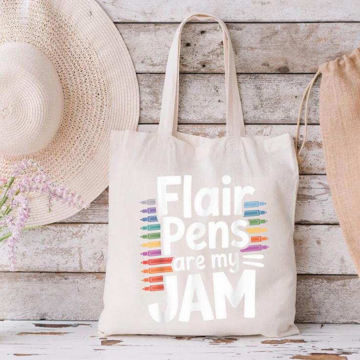 Back To School Teacher Flair Pens Are My Jam Canvas Tote Bag, gift for family, gift for coworker Back To School Teacher Flair Pens Are My Jam Canvas Tote Bag, gift for family, gift for coworker