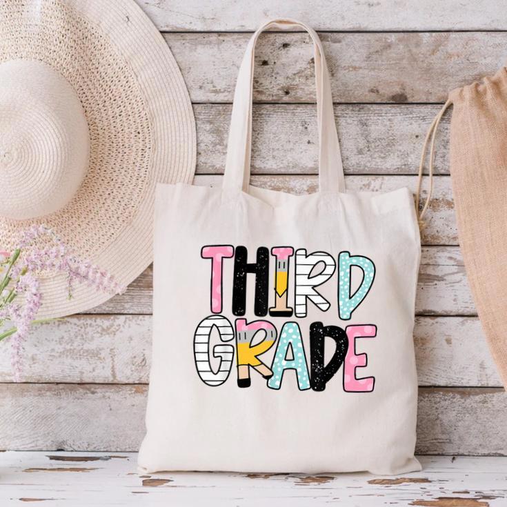 Back To School Third Grade Teacher First Day Of 3rd Grade Canvas Tote Bag, First Grade Teacher Tote Bags, gift for family, gift for coworker Back To School Third Grade Teacher First Day Of 3rd Grade Canvas Tote Bag, First Grade Teacher Tote Bags, gift for family, gift for coworker
