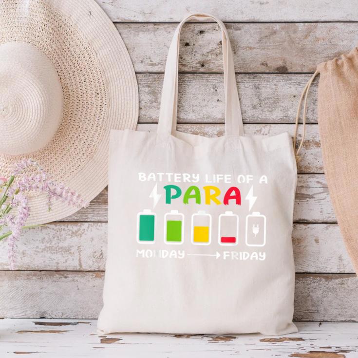 Battery Life Of a Paraprofessional Para Teacher Life Canvas Tote Bag, gift for family, gift for coworker Battery Life Of a Paraprofessional Para Teacher Life Canvas Tote Bag, gift for family, gift for coworker