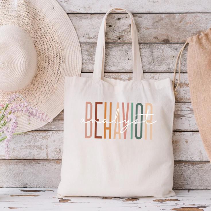 Behavior Analyst Teacher Squad Technician Therapist Analysis Canvas Tote Bag, gift for family, gift for coworker Behavior Analyst Teacher Squad Technician Therapist Analysis Canvas Tote Bag, gift for family, gift for coworker