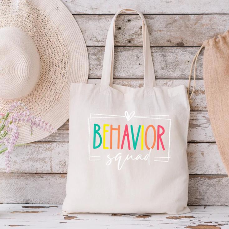 Behavior Squad School Counselor SPED Teacher Kids Women Men Canvas Tote Bag, gift for family, gift for coworker