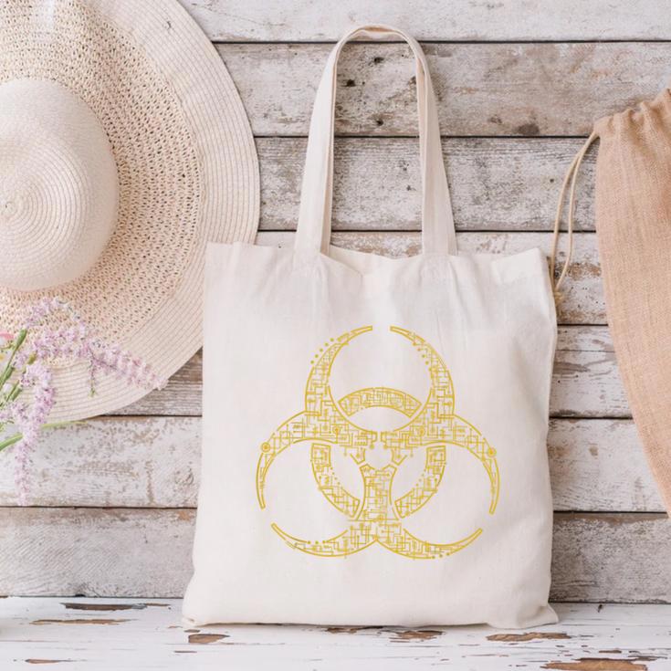 Bioengineering Biology Teacher Toxic Symbol Biohazard For Men Women Girls Kids Canvas Tote Bag, gift for family, gift for coworker