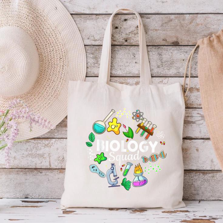 Biology Squad Science Teacher Student Biologist Canvas Tote Bag, Science Teacher Tote Bags, gift for family, gift for coworker
