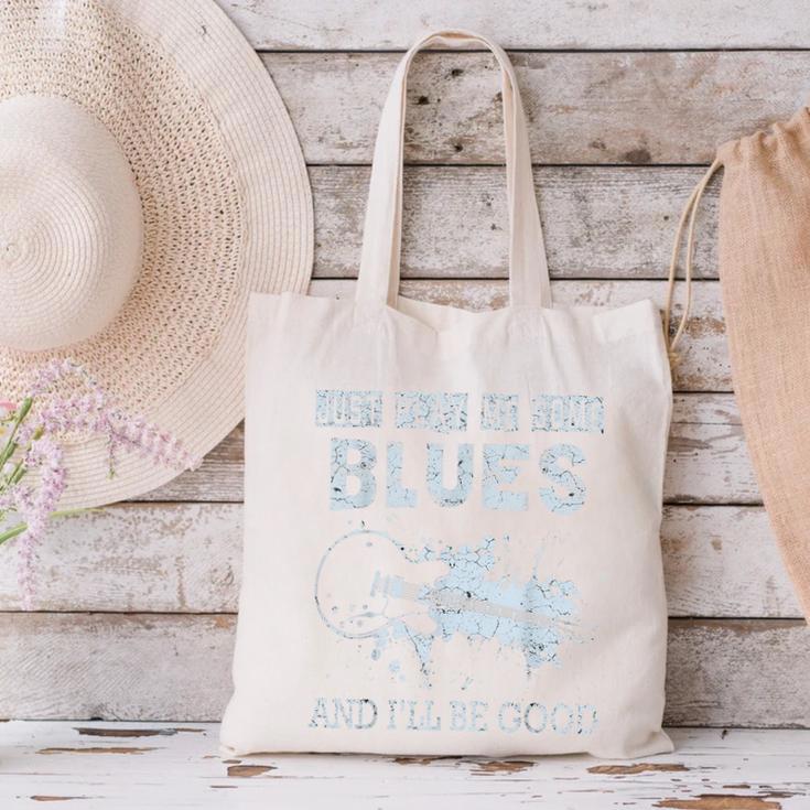 Blues Music Band Lover Vintage Guitar Teacher Blues Canvas Tote Bag, gift for family, gift for coworker Blues Music Band Lover Vintage Guitar Teacher Blues Canvas Tote Bag, gift for family, gift for coworker