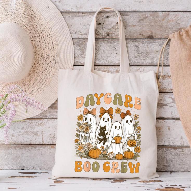 Boo Crew Daycare Teacher Matching Halloween Costume Ghost Canvas Tote Bag, gift for family, gift for coworker