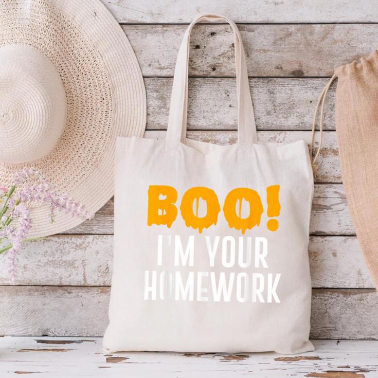 Boo I'm Your Homework Halloween Teacher Costume Canvas Tote Bag, gift for family, gift for coworker Boo I'm Your Homework Halloween Teacher Costume Canvas Tote Bag, gift for family, gift for coworker