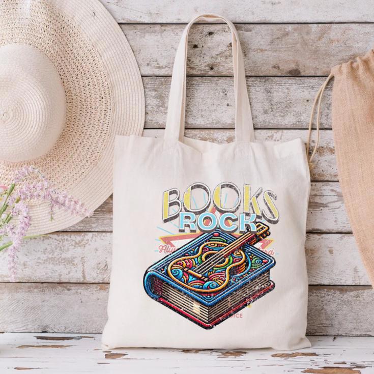 Books Rock Rock'n Roll Science Of Reading Teachers Guitar Canvas Tote Bag, Science Teacher Tote Bags, gift for family, gift for coworker Books Rock Rock'n Roll Science Of Reading Teachers Guitar Canvas Tote Bag, Science Teacher Tote Bags, gift for family, gift for coworker