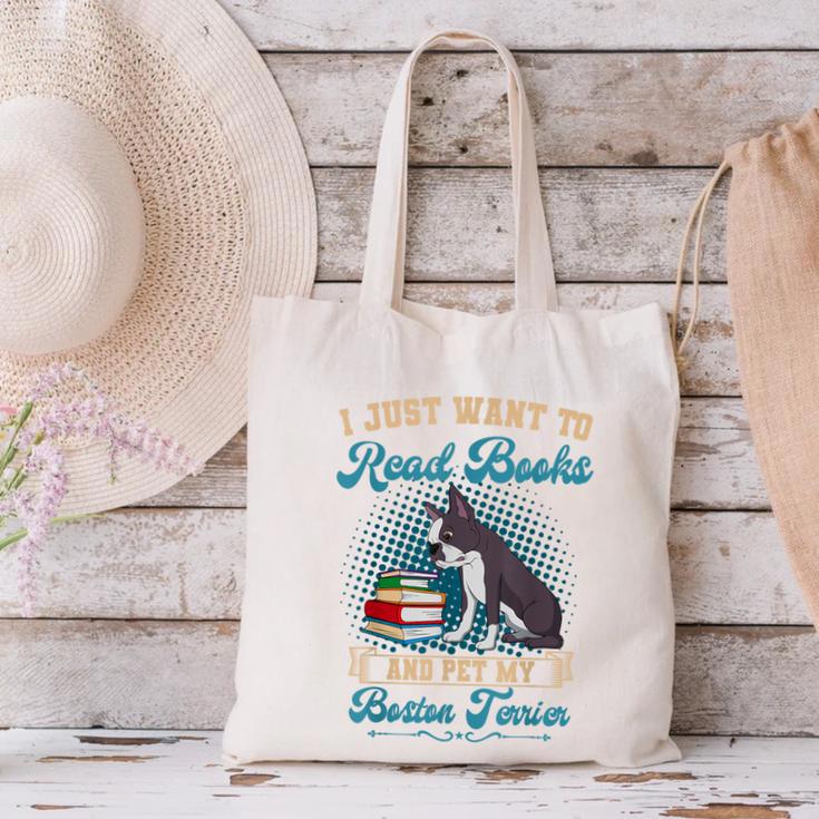 Boston Terrier American Gentleman Bibliophile Book Lover Canvas Tote Bag, American Boston Terrier Tote Bags, gift for family, gift for coworker