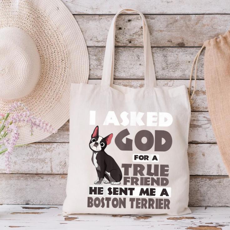 Boston Terrier American Gentleman Non-Sporting Dog Lover Canvas Tote Bag, American Boston Terrier Tote Bags, gift for family, gift for coworker