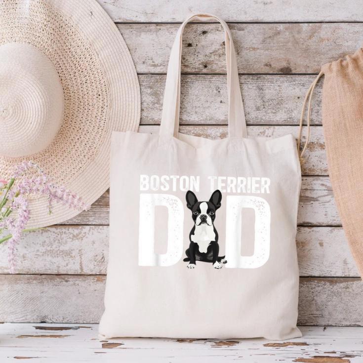 Boston Terrier Dad Of A Bostie Dad Bostie Father Canvas Tote Bag, Boston Terrier Dad Tote Bags, gift for family, gift for coworker