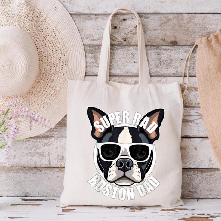 Boston Terrier Dad Father’s Day Dog Dad Men’s Canvas Tote Bag, Boston Terrier Dad Tote Bags, gift for family, gift for coworker