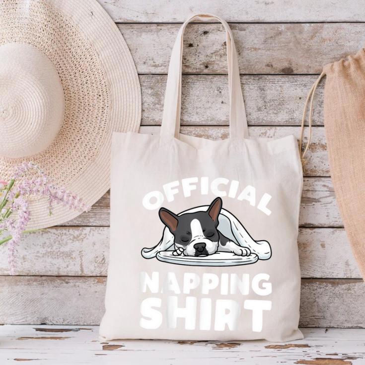 Boston Terrier Dog Official Sleeping Shirt Men Women Kids Canvas Tote Bag, gift for family, gift for coworker