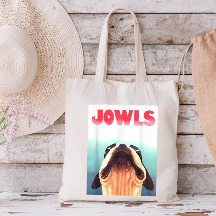 Boston Terriers Jowls Dog Mom Dog Dad Canvas Tote Bag, gift for family, gift for coworker
