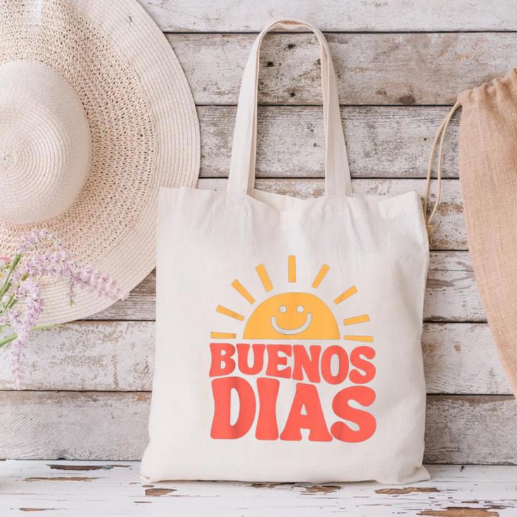 Buenos Dias Spanish Teacher Appreciation Back To School Canvas Tote Bag, gift for family, gift for coworker