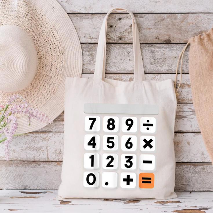 Calculator Easy Halloween Costume For Math Teacher Canvas Tote Bag, gift for family, gift for coworker Calculator Easy Halloween Costume For Math Teacher Canvas Tote Bag, gift for family, gift for coworker