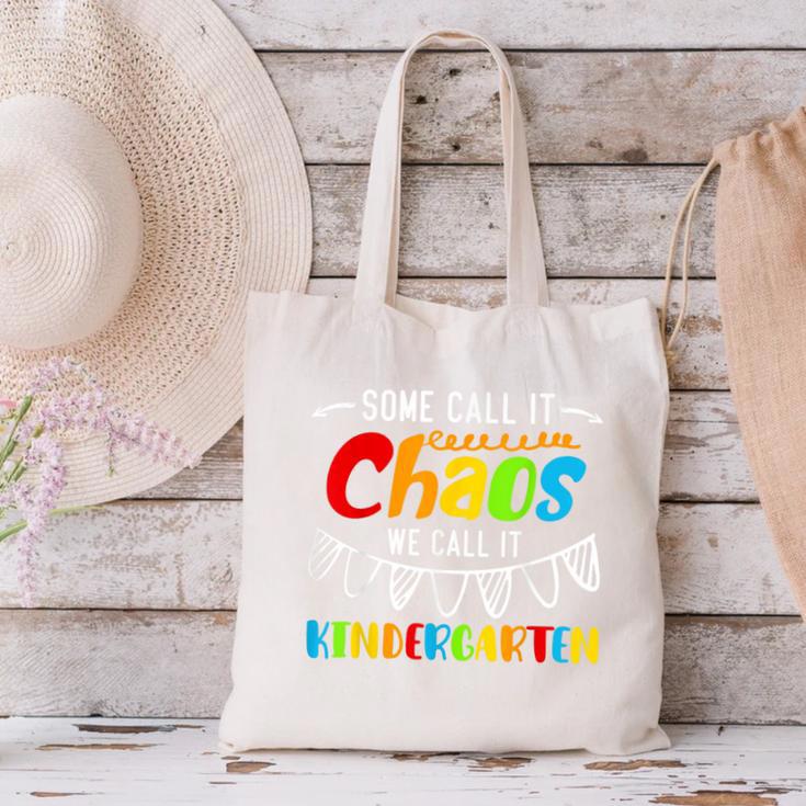 Some Call It Chaos We Call It Kindergarten Teacher Canvas Tote Bag, gift for family, gift for coworker Some Call It Chaos We Call It Kindergarten Teacher Canvas Tote Bag, gift for family, gift for coworker