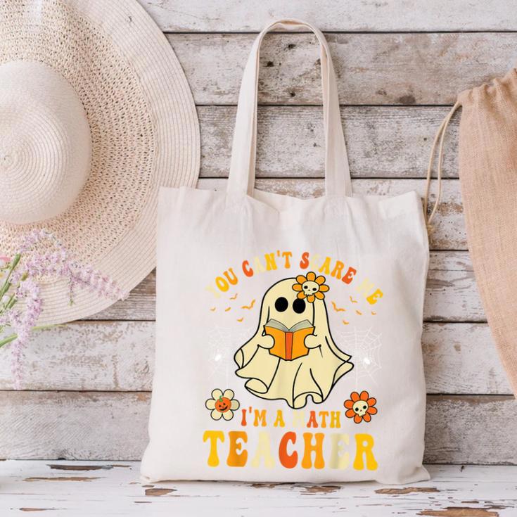 You Can't Scare Me I'm A Math Teacher Halloween Ghost Canvas Tote Bag, gift for family, gift for coworker You Can't Scare Me I'm A Math Teacher Halloween Ghost Canvas Tote Bag, gift for family, gift for coworker