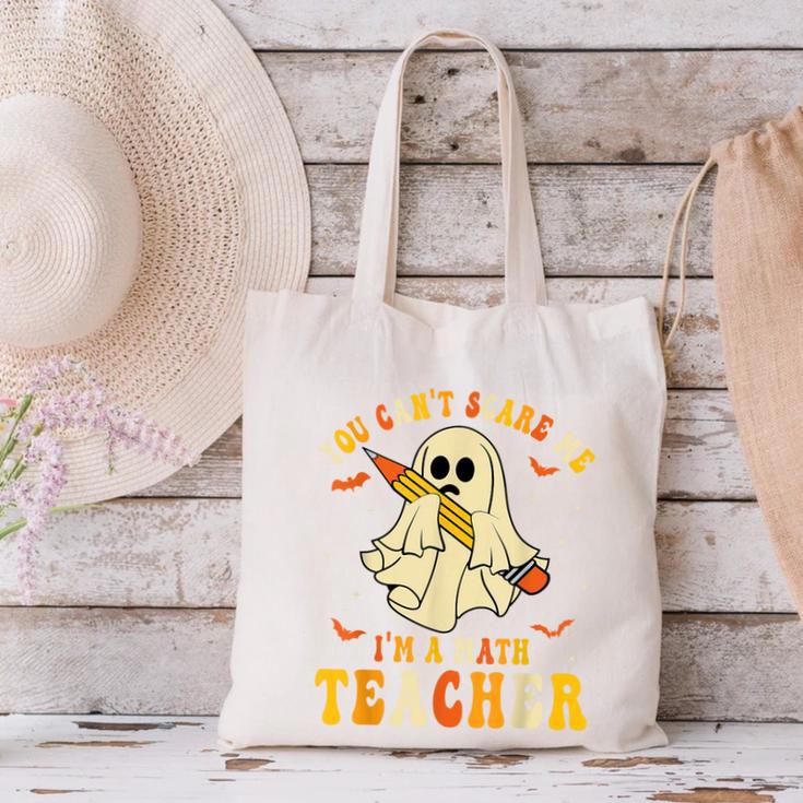 You Can't Scare Me I'm A Math Teacher Halloween Ghost Groovy Canvas Tote Bag, Groovy Teacher Tote Bags, gift for family, gift for coworker You Can't Scare Me I'm A Math Teacher Halloween Ghost Groovy Canvas Tote Bag, Groovy Teacher Tote Bags, gift for family, gift for coworker