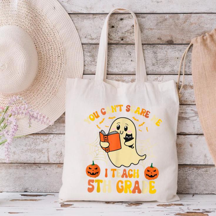 You Can't Scare Me I Teach 5th Grade Teacher Halloween Ghost Canvas Tote Bag, gift for family, gift for coworker You Can't Scare Me I Teach 5th Grade Teacher Halloween Ghost Canvas Tote Bag, gift for family, gift for coworker