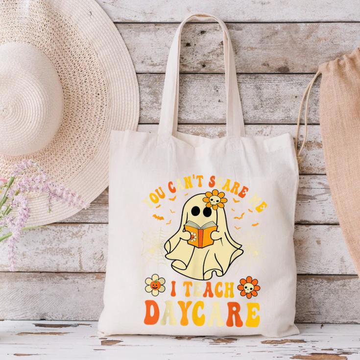 You Can’t Scare Me I Teach Daycare Teacher Halloween Ghost Canvas Tote Bag, gift for family, gift for coworker You Can’t Scare Me I Teach Daycare Teacher Halloween Ghost Canvas Tote Bag, gift for family, gift for coworker