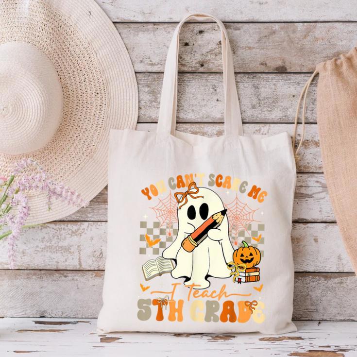 You Can't Scare Me I Teach Fifth Grade Teacher Halloween Canvas Tote Bag, gift for family, gift for coworker You Can't Scare Me I Teach Fifth Grade Teacher Halloween Canvas Tote Bag, gift for family, gift for coworker
