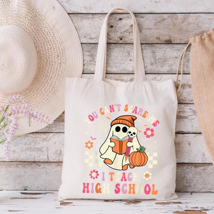 You Can't Scare Me I Teach High School Teacher Halloween Canvas Tote Bag, gift for family, gift for coworker You Can't Scare Me I Teach High School Teacher Halloween Canvas Tote Bag, gift for family, gift for coworker