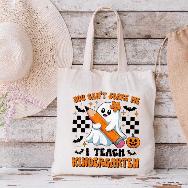 You Can't Scare Me I Teach Kindergarten Teacher Halloween Canvas Tote Bag, gift for family, gift for coworker You Can't Scare Me I Teach Kindergarten Teacher Halloween Canvas Tote Bag, gift for family, gift for coworker
