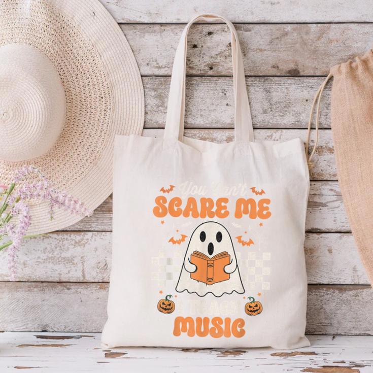 You Can't Scare Me I Teach Music Retro Teacher Halloween Canvas Tote Bag, gift for family, gift for coworker You Can't Scare Me I Teach Music Retro Teacher Halloween Canvas Tote Bag, gift for family, gift for coworker
