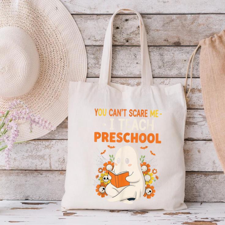 You Cant Scare Me I Teach Preschool Halloween Teacher Canvas Tote Bag, gift for family, gift for coworker You Cant Scare Me I Teach Preschool Halloween Teacher Canvas Tote Bag, gift for family, gift for coworker