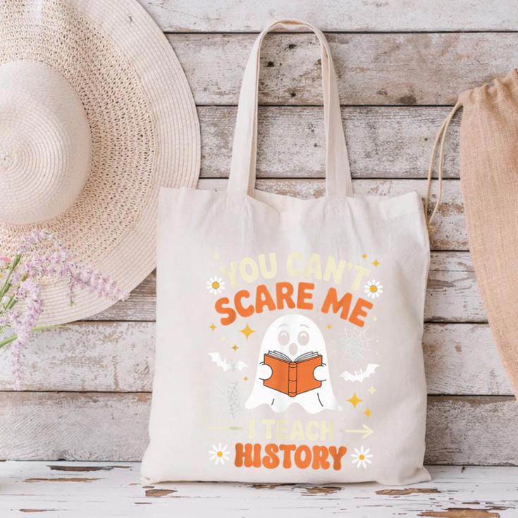 You Can't Scare Me I Teach History Retro Teacher Halloween Canvas Tote Bag, History Teacher Tote Bags, gift for family, gift for coworker You Can't Scare Me I Teach History Retro Teacher Halloween Canvas Tote Bag, History Teacher Tote Bags, gift for family, gift for coworker