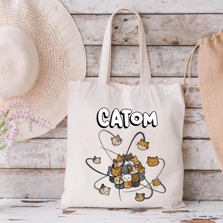 Catom Science Teacher Chemistry Lover Physics School Cat Canvas Tote Bag, Science Teacher Tote Bags, gift for family, gift for coworker Catom Science Teacher Chemistry Lover Physics School Cat Canvas Tote Bag, Science Teacher Tote Bags, gift for family, gift for coworker
