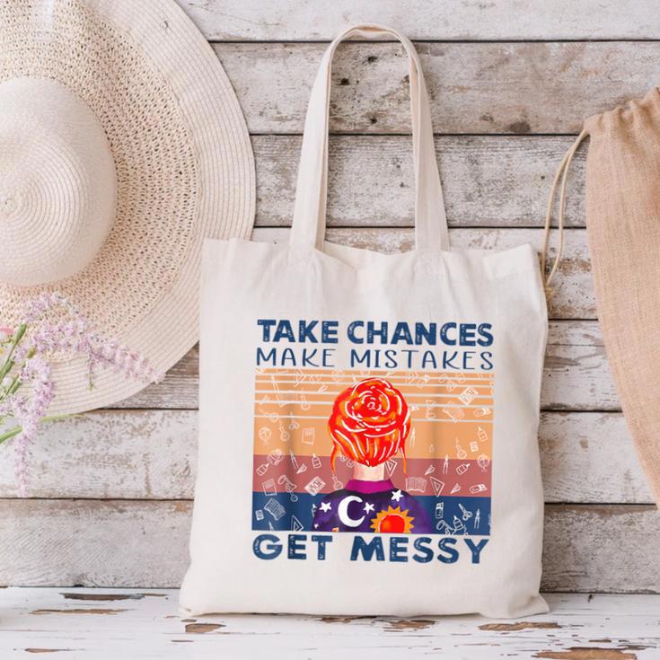 Take Chances Make Mistakes Get Messy Vintage Teacher Life Canvas Tote Bag, gift for family, gift for coworker Take Chances Make Mistakes Get Messy Vintage Teacher Life Canvas Tote Bag, gift for family, gift for coworker
