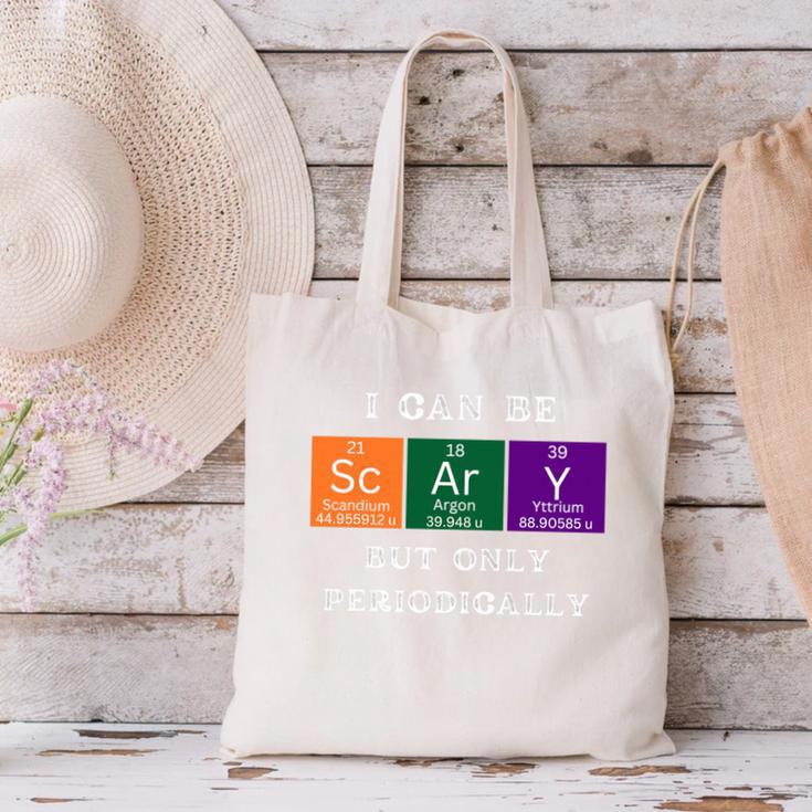 Chemisty Science Teacher Periodic Table Halloween Canvas Tote Bag, Science Teacher Tote Bags, gift for family, gift for coworker Chemisty Science Teacher Periodic Table Halloween Canvas Tote Bag, Science Teacher Tote Bags, gift for family, gift for coworker