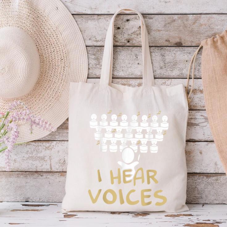 Choir Teacher Shirt I Hear Voices Chorister Tee Canvas Tote Bag, gift for family, gift for coworker Choir Teacher Shirt I Hear Voices Chorister Tee Canvas Tote Bag, gift for family, gift for coworker