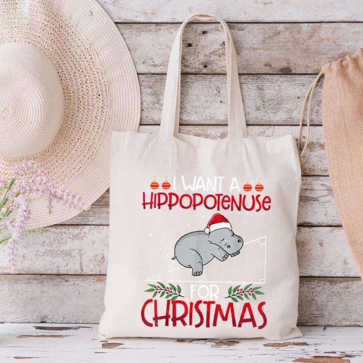 Christmas Math Teacher Hypotenuse Math Hippotenuse Men Women Canvas Tote Bag, gift for family, gift for coworker